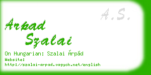 arpad szalai business card
